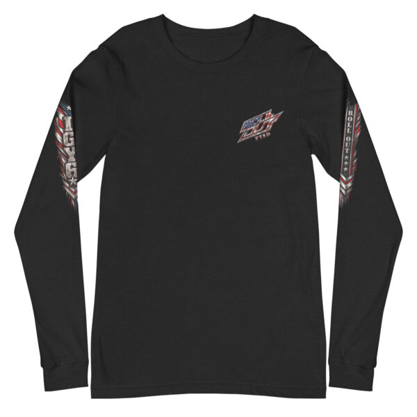 Patriotic Roll Out PTSD American Flag and Eagle Long Sleeve Tee